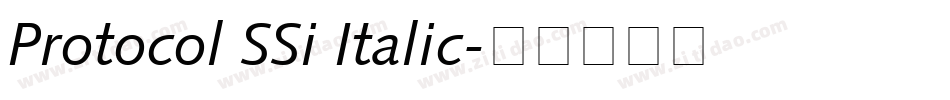 Protocol SSi Italic字体转换